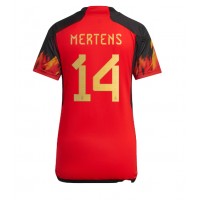 Camiseta Bélgica Dries Mertens #14 Primera Equipación Replica Mundial 2022 para mujer mangas cortas